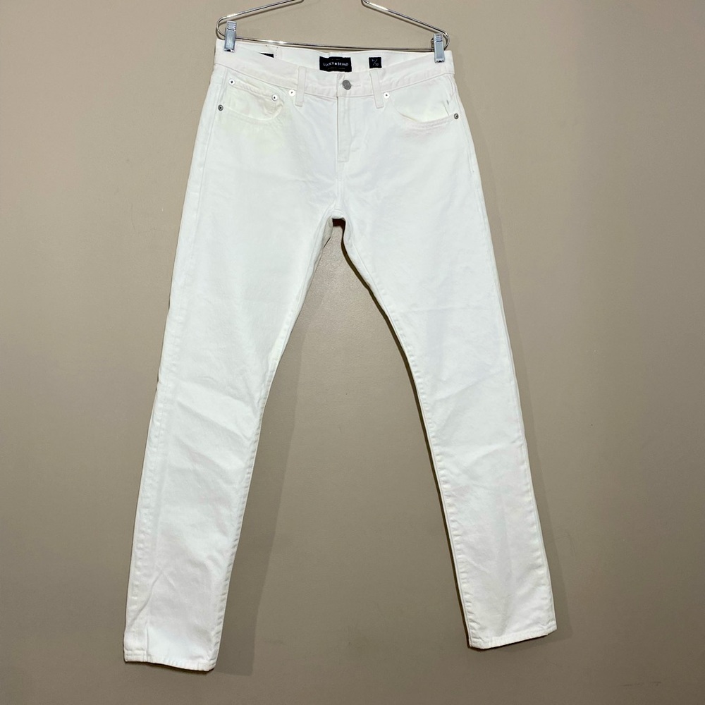 Lucky Brand Women’s Skinny White Jeans NWOT Size 31/32 High Rise Stretch Denim